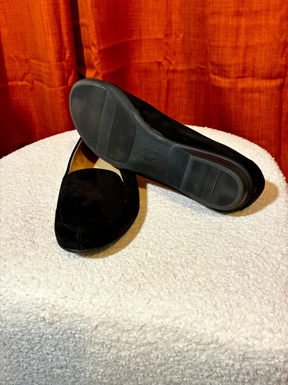 Naturalizer Black Suede Slip-On Loafers